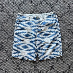 Y2K Denim & Supply Ralph‎ Lauren Shorts Mens 34 Blue Aztec Western Button Fly